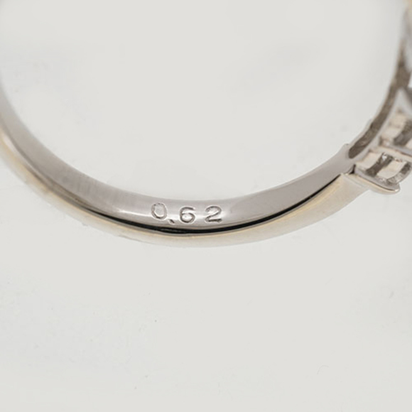 Ring Flower Motif Natural Diamond 0.62 ct Platinum 900 Ring - Picture 4 of 6